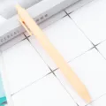 Candy color click ballpoint pen, smooth plastic writing pen for students and office use. - Apricot