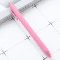 Pink retractable ballpoint pen candy color plastic pen cute student stationery writing tool - Raspberry Pink
