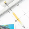 DIY metalliko stiftos me kitrino gliter kormo kai rodela gia cheirotechnies. - Λευκό-πορτοκαλί ντεγκραντέ (ασημένια μέρη)