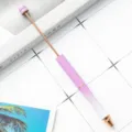 Εξατομικευμένο στυλό DIY με μωβ γκλίτερ ντεγκραντέ φινίρισμα και ροζ χρυσά μεταλλικά στοιχεία. - Μοβ ντεγκραντέ (μέρη από ροζ χρυσό)
