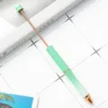 Μεταλλικό στυλό DIY με μέντα πράσινο glitter σώμα για δημιουργικές χειροτεχνίες. - Λευκό-πράσινο ντεγκραντέ (μέρη από ροζ χρυσό)