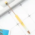 Μεταλλικό στυλό διαρκείας DIY για χάντρες με ντεγραντέ κίτρινο κορμό, μεταλλική άκρη και ράβδο. - Λευκό-πορτοκαλί ντεγκραντέ (μέρη από ροζ χρυσό)