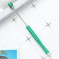 Πράσινο στυλό χάντρας DIY με γκλίτερ μεταλλικό στυλό για δημιουργική χειροτεχνία δώρα. - Πετρόλ