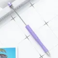 Μεταλλικό DIY στυλό μπίλιας με μωβ γυαλιστερό σώμα για μοναδικά δημιουργικά δώρα. - Μοβ Ζαχαρωτό