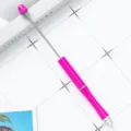 Ροζ μεταλλικό στυλό διαρροής με χάντρες DIY δημιουργικό διαφημιστικό δώρο γραφείου - Τριανταφυλλί