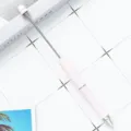 Ροζ μεταλλικό στυλό DIY με χάντρες, λεπτή ράβδος γραφική ύλη δώρο για δημιουργικά έργα. - Απαλό Ροζ Καραμέλα