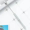 Ασημένιο μεταλλικό στυλό DIY για χάντρες, κομψό σώμα για προσαρμοσμένα σχέδια και μοναδικά δώρα. - Βαμμένο Ασημί