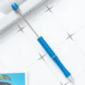 Mπλε μεταλλικό στυλό με χάντρες για DIY χειροτεχνίες και εξατομικευμένα δώρα. - Μπλε