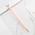 Cute deer antler metal ballpoint pen, rose gold cute student stationery gift pen for office school use. - Rose Gold