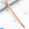 Rose gold metal crown ballpoint pen, elegant office school writing stationery gift supply. - Rose Gold