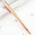 Rose gold metal ballpoint pen for office school writing gift supply and business use writing tool - Rose Gold