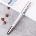 Kristallen gelpen met glinsterende strass-steentjes, stijlvolle zilveren metalen behuizing. - Verzilverd