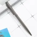 Gunmetal grey metal ballpoint pen, elegant business writing instrument for office use. - Plated Gunmetal