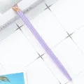 Elegant purple metal ballpoint pen with crystal diamond top for office gift writing. - Candy Purple