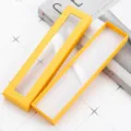 Yellow window pen gift box with clear cover for ballpoint and sign pens packaging. - Yellow