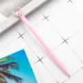 Cute pink elk design ballpoint pen for students and office writing stationery gifts. - Pink