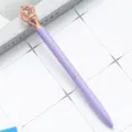 Metal crown ballpoint pen with purple body and rose gold top for office and gift use. - Candy Purple