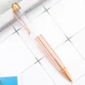 Rose Gold Metal Ballpoint Pen Transparent Body Creative DIY Custom Logo Business Gift Pen - Rose Gold