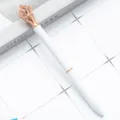 Elegant metal crown ballpoint pen in white and rose gold, perfect for office gifts and writing. - White with Rose Gold Parts
