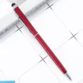 Red metal stylus ballpoint pen with touch screen tip and clip for daily office and promotion use - Burgundy