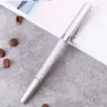 Zilveren kristalen balpen, sprankelende diamant pen voor moderne kantoor en school. - Gelakt Zilver