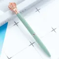 Metal crown ballpoint pen in mint green and rose gold, creative office stationery gift item. - Candy Green (Rose Gold Hardware)