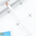 Stylo à bille blanc avec sommet diamant couronne or rose, beau stylo cadeau créatif. - Blanc