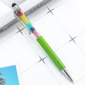Κριστάλλινο στυλό stylus 2 σε 1 ουράνιο τόξο διαμάντι μέταλλο γραφείο δώρο στυλό γραφής - Πράσινο