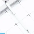 Λευκό μεταλλικό στυλό αφής, χωρητική γραφίδα 2 σε 1 για έξυπνες συσκευές οθόνης. - Λευκό