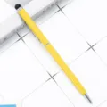 Kitrino metalliko stylos ballpoint me leitourgia afis kai omali empeiria grafis gia to kinito. - Κίτρινο