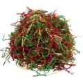 Papier de calage froissé rouge, vert et doré pour la décoration des boîtes de cadeaux. - 100.00g / Papier plissé de Noël doré