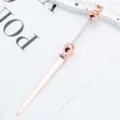 Tagliacarte con perle DIY in metallo oro rosa apribuste portatile strumento per carta - Oro Rosa Galvanico