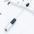 DIY Perlen Bleistiftverlängerer mit gerändeltem Metallgriff für Skizzen und Basteln. - Schwarz