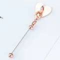 DIY Pendentif Cœur Or Rose Crochet Métal Bijou Accessoire Artisanat Composant Pièce - Or Rose Électroplaqué