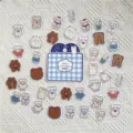 Set di adesivi carini con orsetti, vari design per diario, custodia per cellulare e bottiglia d'acqua. - 40 Pezzi/Confezione / Festa degli Orsi