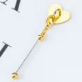 Pendentif cœur en métal composant de piercing bijou doré accessoire DIY élégant - Plaqué Or