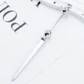 Tagliacarte in metallo per perle fai da te, lama argentata vuota per lavori creativi. - Placcatura in argento