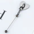 DIY Coeur en Metal Crochet Suspendu Pendentif Tasse Autocollant Perles Argent - Plaqué Gris Fusil