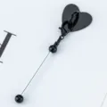 DIY coeur noir metal autocollant crochet pendentif artisanat accessoires de bureau tendance - Noir