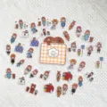 Set di adesivi per ragazze di cartoni animati carini adesivo fai da te per custodia 1pz - 40 Pezzi/Confezione / Ragazza di Varietà