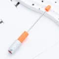 Creative pencil extender sketching holder tool with silver knurled grip and orange accent - Orange