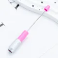 Creative pencil extender with pink handle and silver knurled grip for sketch and art work. - Pink