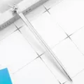 Silver metal ballpoint pen with cute unicorn design, perfect for office stationery and gifts. - Electroplated Silver
