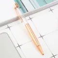 Rose gold empty barrel ballpoint pen DIY clear liquid floating pen creative office gift - Rose Gold