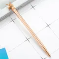 Rose gold unicorn metal ballpoint pen elegant stationery office writing tool smooth supply - Electroplated Rose Gold