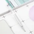 Silver metallic and transparent DIY empty ballpoint pen, stylish creative office writing tool. - Electroplated Silver