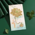 Chinese style hollow metal lotus bookmark with exquisite chain pendant stationery gift - Love for Lotus (Simple Pack)