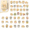 Boite d'autocollants Shiba Inu mignons 45 pcs étanche adhésif décoratif journal fabrication - Mignon Shiba Inu / 45 Pièces/Paquet