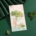 Exquisite Chinese style hollow metal lotus leaf bookmark with delicate chain pendant design. - Lush Lotus Leaves (Simple Packaging)