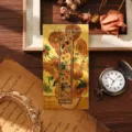 Sunflower metal hollow bookmark with artistic packaging card for reading and studying. - Blooming Sunflowers (Simple Pack)